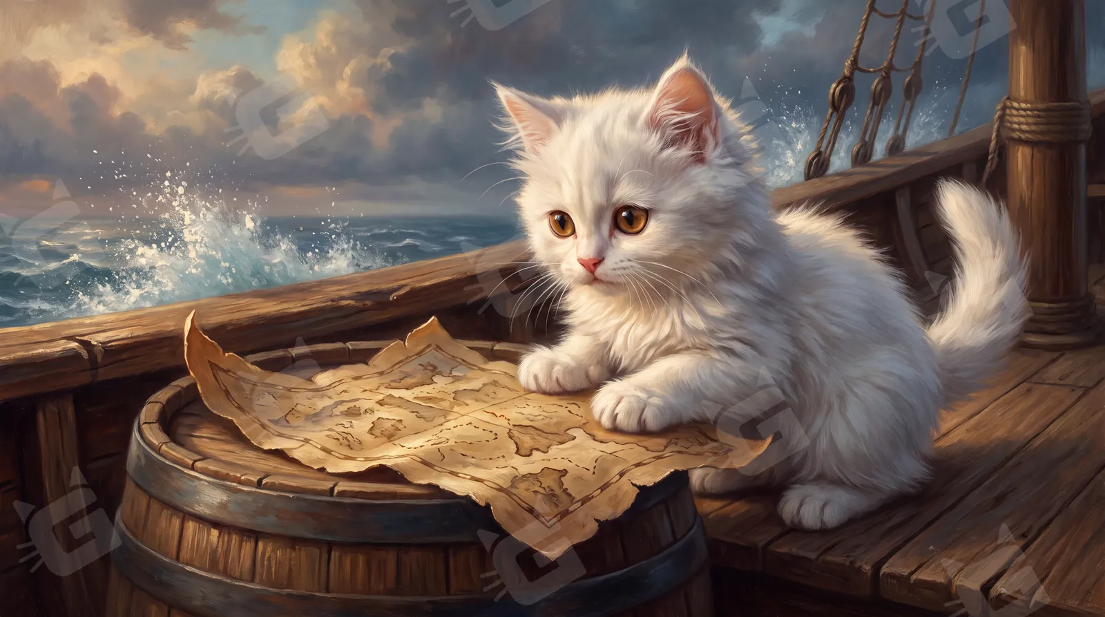 First Mate Fluffington Charts the Course