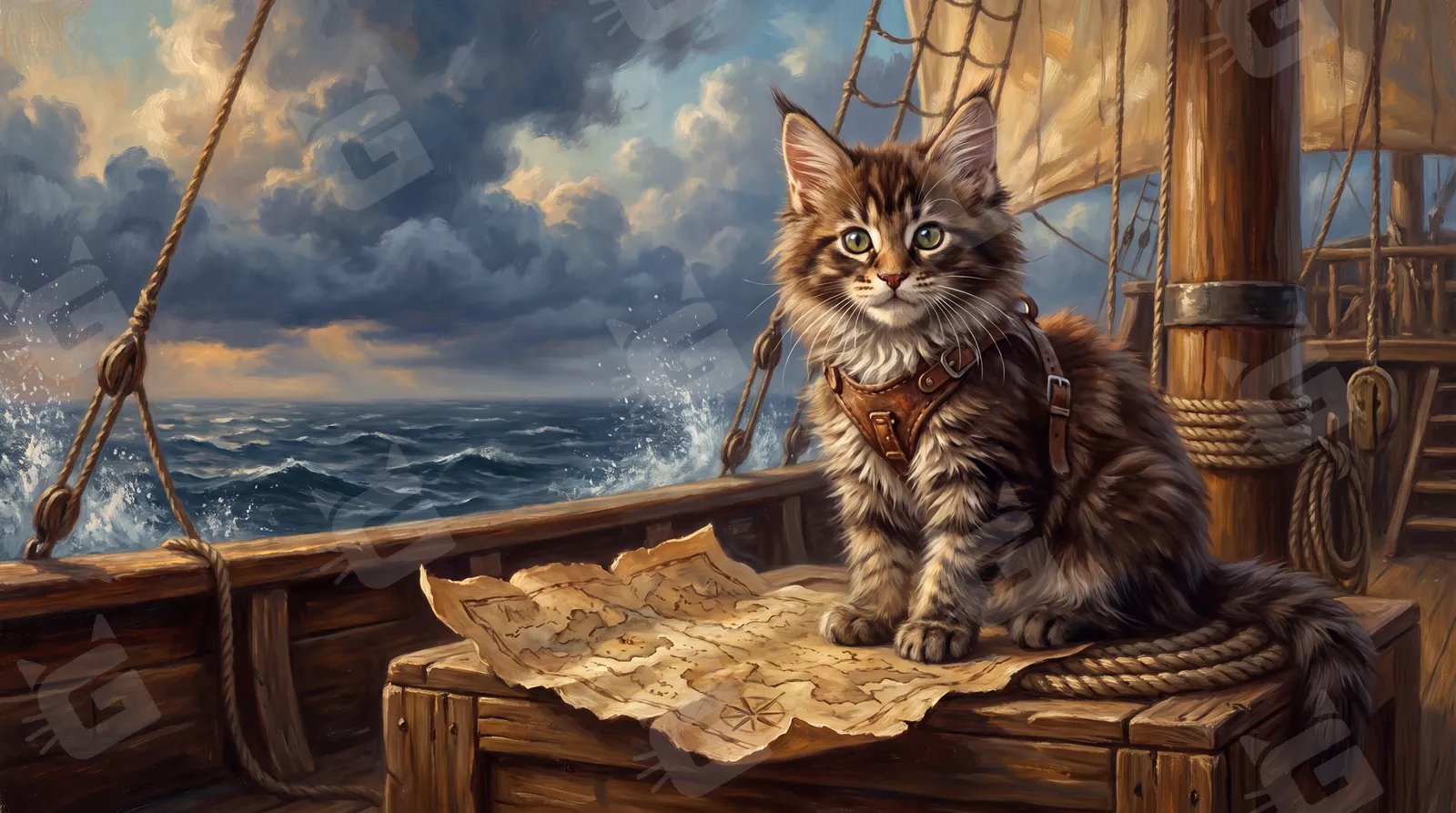 Maine Coon Marauder's Sea Chart