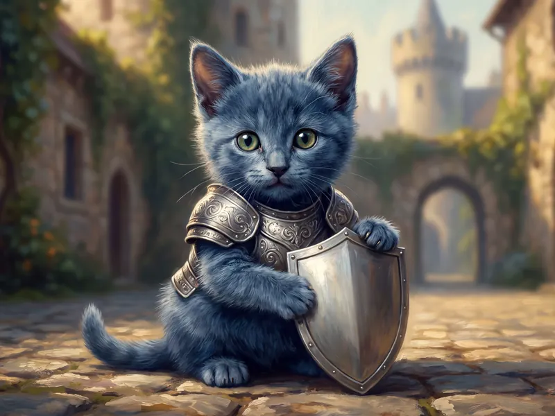 Sir Blue Whiskers Guards the Realm