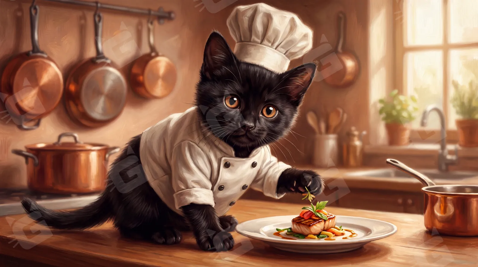 Purrfectly Seared Sous Chef