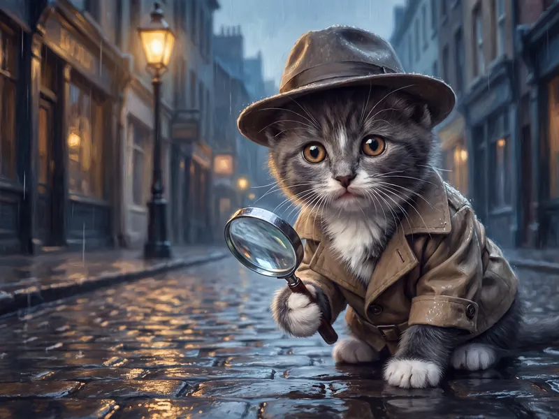 Little Gray Gumshoe on Duty