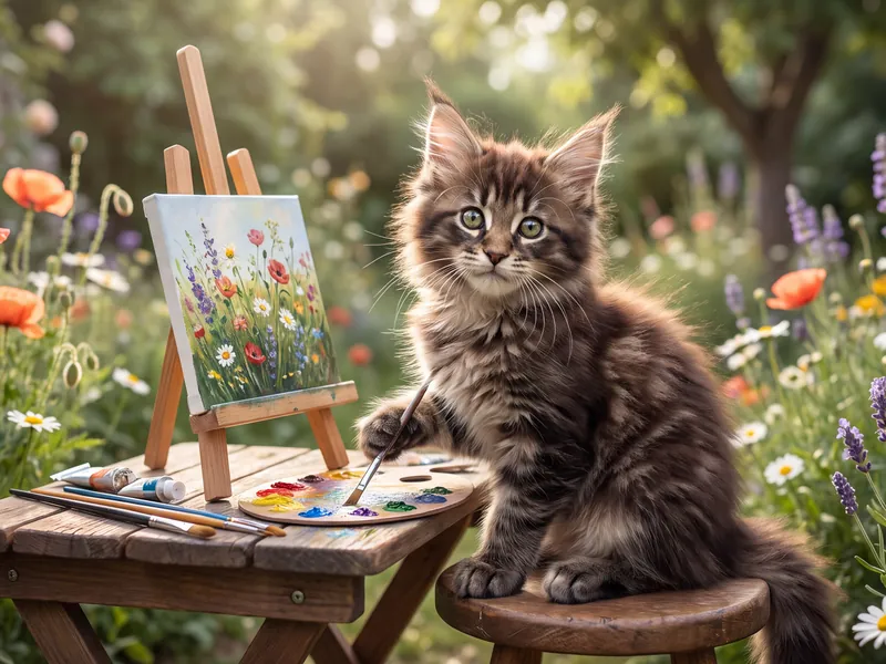 Maine Coon Masterpiece in Progress