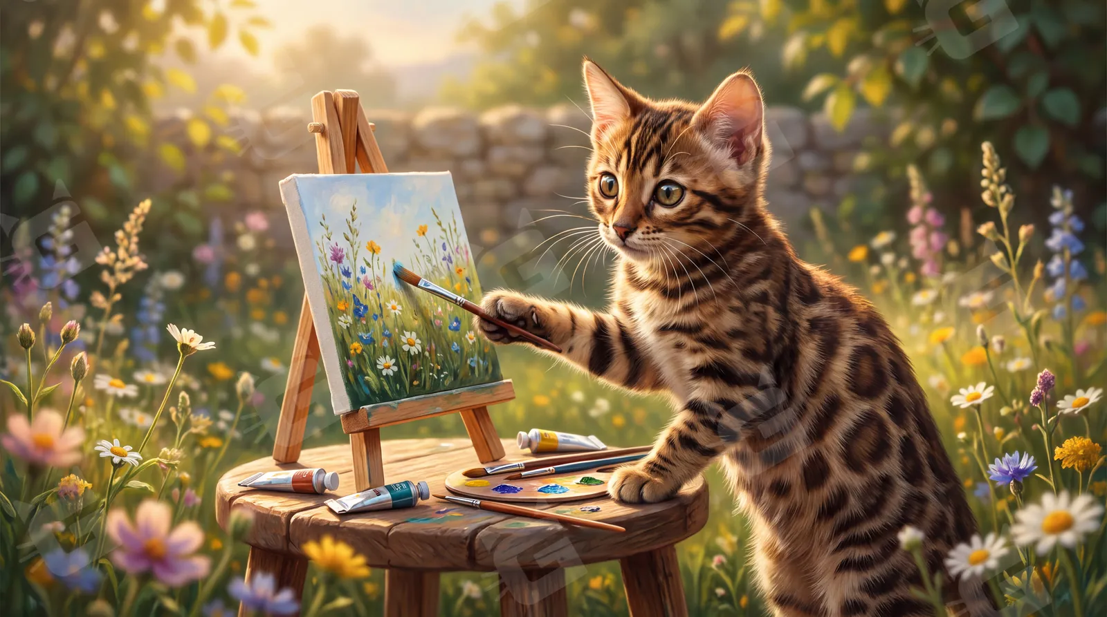 Bengal Brushstrokes in the Wildflowers