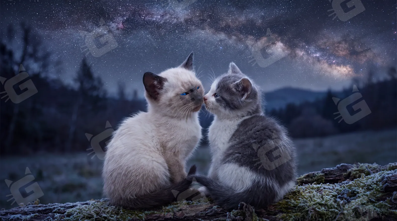 Blue-Eyed Reunion Beneath the Galaxy