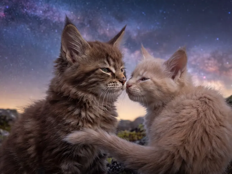 Maine Coon and Cream, Whisker to Whisker