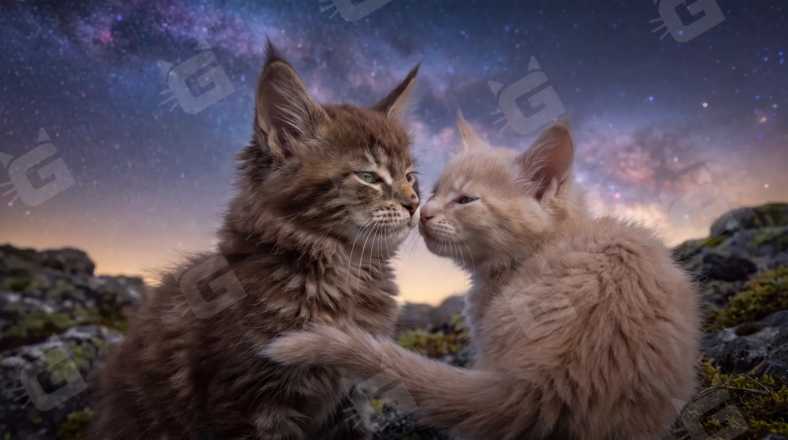 Maine Coon and Cream, Whisker to Whisker