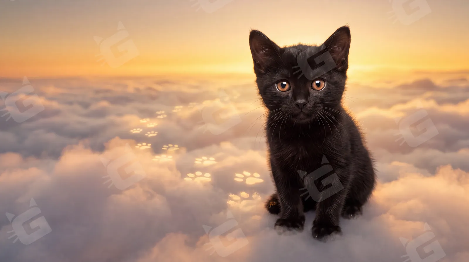 Black Cat's Glowing Trail