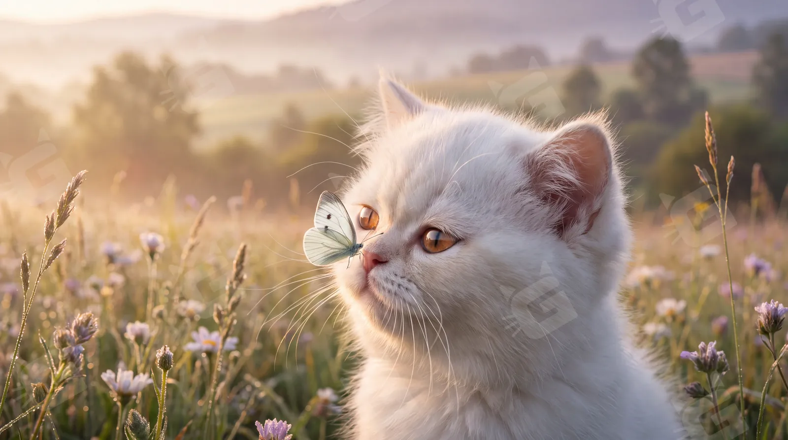Golden Hour Kiss from a Butterfly