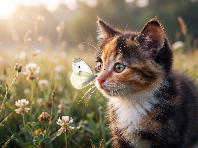 Calico Charm in the Clover Field