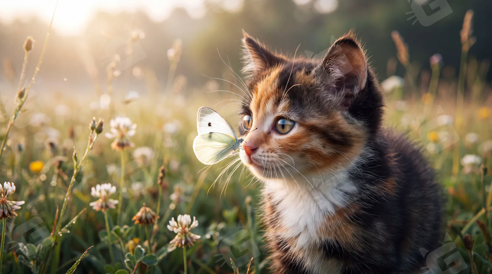 Calico Charm in the Clover Field