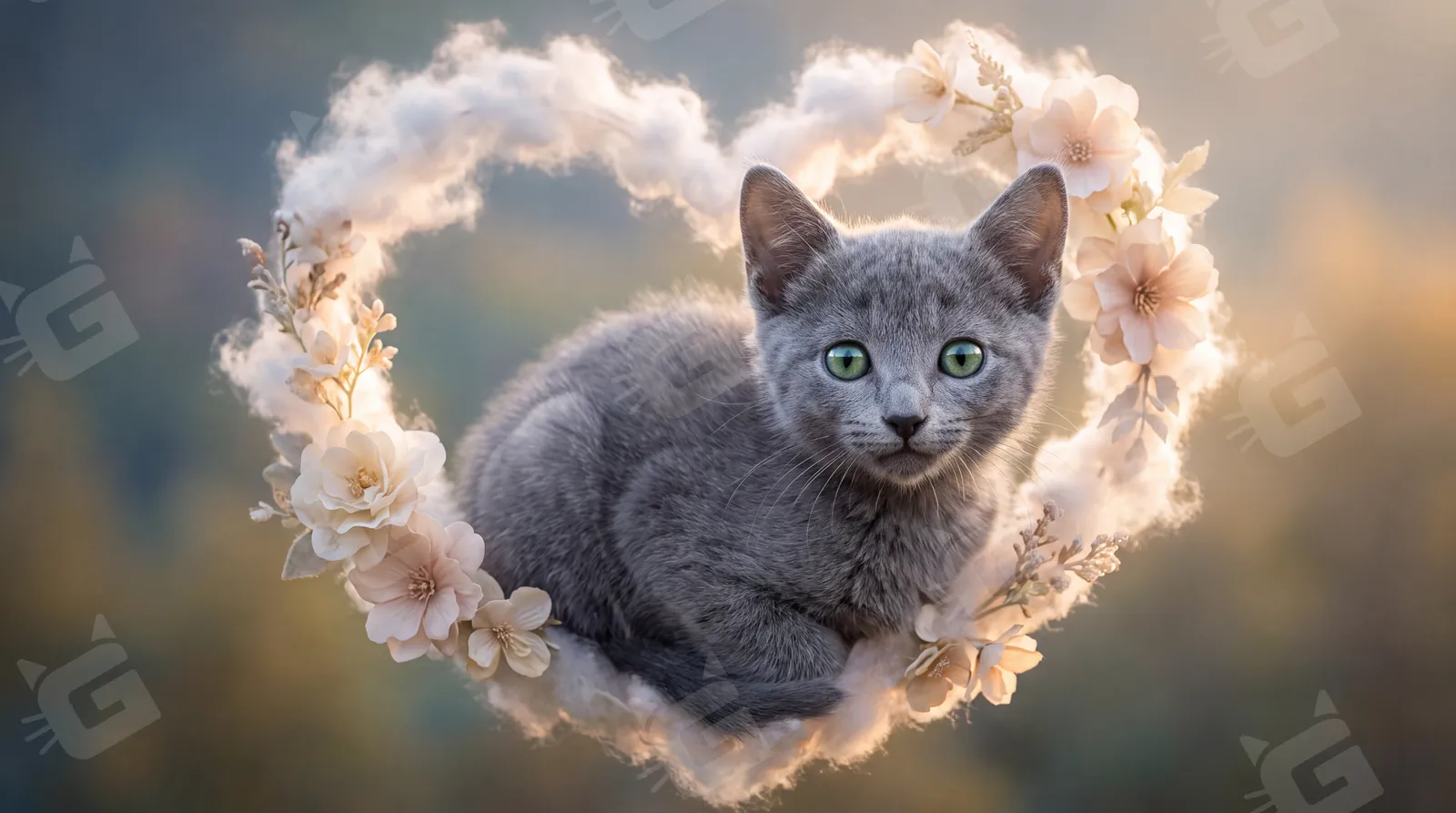 Emerald Eyes in a Heart of Petals