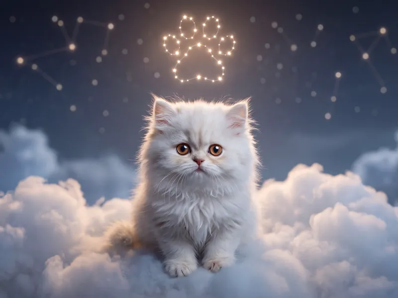 Snowfall Star Persian Kitten Cloudtop Vigil Paw Print