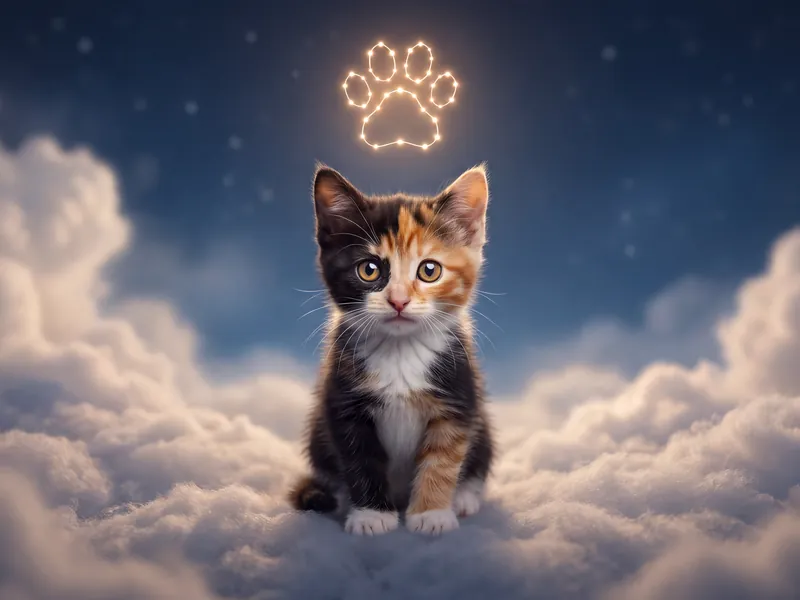 Calico Constellation Kitten Cloudtop Farewell