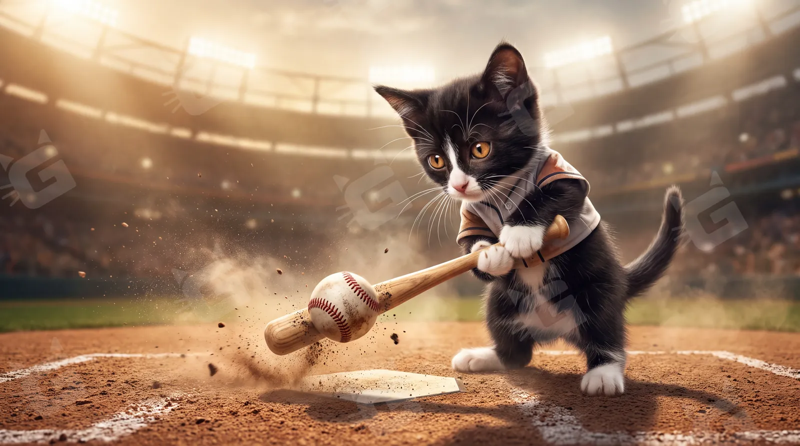 Sliding Into Home Kitty